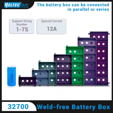 DIY Battery Case/32700 Weld-free Battery Box Battery Holder Pure Copper 12A High Current Lithium Bat