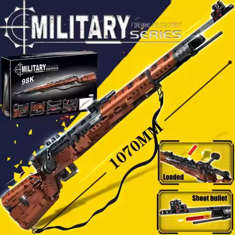 Classic Bolt Action Sniper Rifle Building Kit Historical Military Model with Functional Mechanics ST