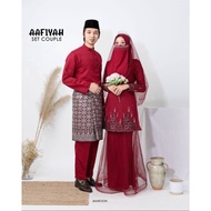 Baju set Couple/set nikah/kurung moden/bajukurung/kurung Aafiyah Baby Blue