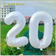 [Large 70Cm] Birthday Age Number Balloons, aluminum page number balloons
