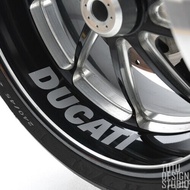 For 2x Matte Silver DUCATI Diavel Carbon MTS Wheel Rim Sticker Decal