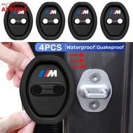 4Pcs BMW M Car Door Lock Protection Cover Silicone Door Lock Shock Absorber Anti Scratch Shockproof 