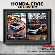 Frame Hotwheels Honda Civic EG Custom Edition Poster