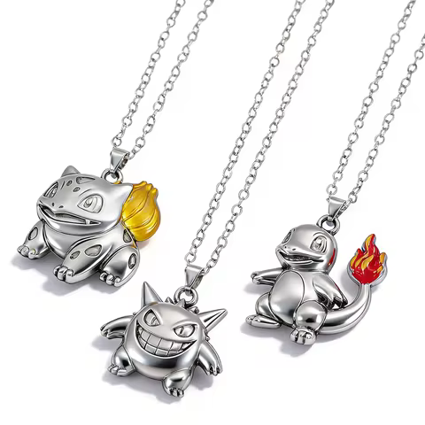 New popular anime monster Bulbasaur, Charmander, Gengar alloy pendant necklace