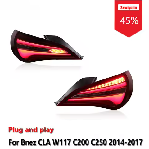 Sewiyolin Car LED Tail Light Assemblies For Benz CLA W117 C200 C250 2014-2017 Auto Fog DRL Brake Tur