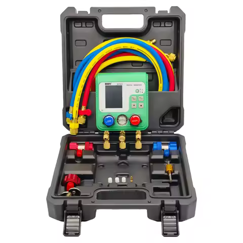 Electronic Air Conditioning Refrigerant Fluoride Meter Vacuum Pressure Gauge Digital Manifold Gauge