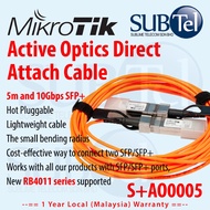 Mikrotik S+AO0005 5m SFP+ 10Gbps Active Optics Direct Attach Cable Malaysia DAC ADAC AOC for RB4011