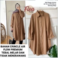 TERLARIS - READY " CYN TUNIK FISA WANITA KATUN CRINCLE AIR FLOW TEBAL