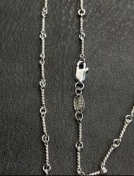 Chrome Hearts 竹節麻花鏈 頸鏈 男女同款 銀色933