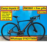 (Pm to Nego) Camp Impala X // Camp Impala —  Shimano 105 — 2x11 Speed — Carbon — Road Bike —  Basikal RB