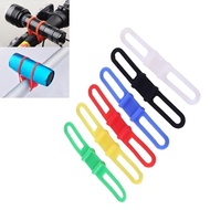 3X Mount Fix Bicycle Cycle Strap Bike Elastic Silicone Flashlight holder Torch Light Phone Mobile Fa