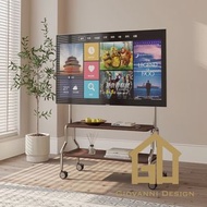 4061 Black 電視機架 TV stand 落地架 可移動支架 Mobile bracket 座地電視架 43"-75"一體機架 屏幕架 顯示器支架 可調高度 TV Rack 落地式電視機支架 