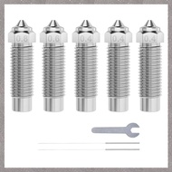 (VCBZ) 5pcs Chrome Zirconium Copper Nozzles for Neptune 4 Plus/Max 3D Printer Nozzles 0.4mm/0.6mm/0.