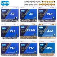 KMC Bike Chain X8 X9 X10 X11 X12EL SL Bicycle Chain Road MTB chains 9s 10s 11s 12s mountain chain fo