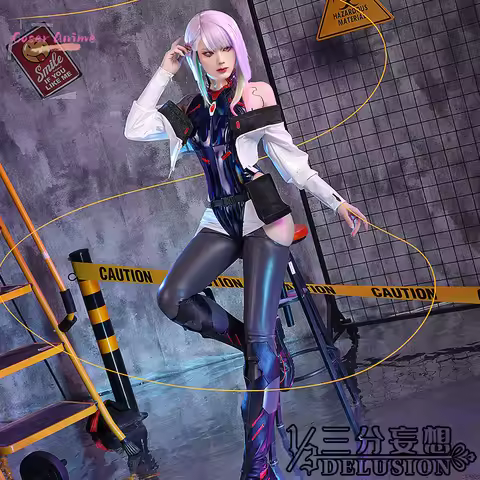 【Coser】 Lucyna Kushinada Cosplay Costume Game Cyberpunk：Edgerunners Uniform Halloween Party for Wome