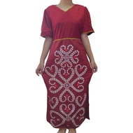 DRESS BURIK PRINTED READY STOCK / DRESS GAWAI / DRESS SARAWAK