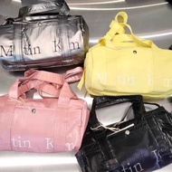 Matin Kim Glossy LOGO Sporty Mini Duffel Boston Nylon Bag Handbag Shoulder