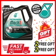 🔥100% GENUINE🔥Petronas Mach 5 Plus 20W50 4L Engine Motor Oil Fluid for Perodua Proton Car Mineral Oi