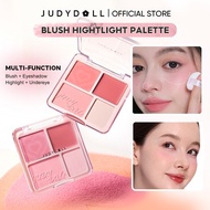Judydoll  Blush&Highlight Palette Eyeshadow Matte Cream Makeup Skin Cheek Long-lasting