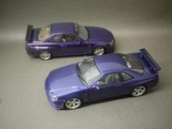 1/18 Solido  Nissan Skyline GT-R R34 夜紫色
