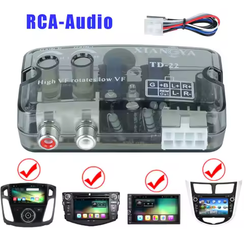 12V Converter For Car Audio Stereo Speaker Level RCA Adapter High To Low VF Output Automotive Access