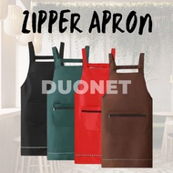 DUONET Apron Kitchen Cotton Waterproof Appron Kitchen Custom Name Epron Kain Kalis Air 围裙 工作服 防水