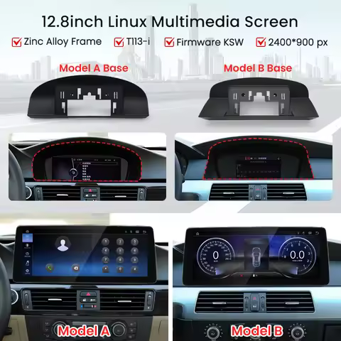 HFmidia 2026 New Linux System 8.8 10.25 12.8inch Slim Screen For BMW 3/5 Series E60 E61 E93 E94 Wire