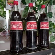 Coca cola botol kaca 1 liter RARE
