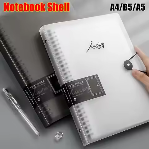 1Pcs Only Shell Binder Cover Transparent Loose-Leaf Notebook Shell Waterproof A4/B5/A5 Inner Core Co