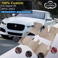 3D Car Floor Mats For Jaguar XE X760 2015~2022 Auto Anti Dirty Pad Carpet Rugs Durable Leather Mat I