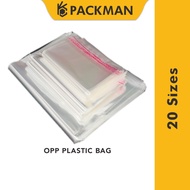 PACKMAN OPP Plastic Bag 100/200pcs Self Adhensive Plastic Tudung Plastik Baju Transparent OPP Plasti