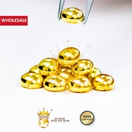 Pure Gold 999.9 Solid Gold Bean 小金豆 0.5g/1g/2g/3g (High Polish) (Free Bottle)