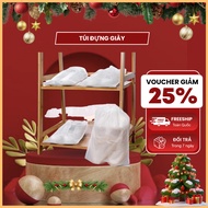 Combo of 2 travel shoe bags - Super cheap drawstring shoe bag size 25x37cm