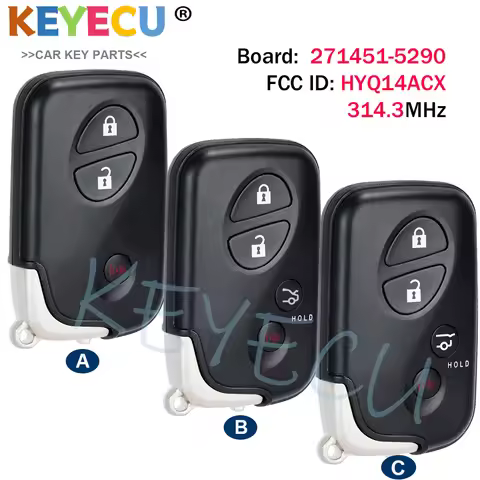 Keyless Smart Key for 2009 - 2016 Lexus GX460 RX350 LS460 LS600H RX350 CT200H ,Fob 314.3MHz HYQ14ACX