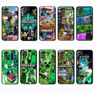Soft black phone case for Xiaomi Redmi Note 11S 11T 11E Pro Plus 12R 12S 12 Minecraft game caseg