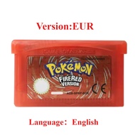 Multiple Languages GBA Game Card 32-Bit Video Game Console Cartridge Pokemon FireRed Emerald LeafGre