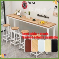 Wall Bar Counter Household Window Table Long Table Milk Tea Shop High Leg Bar Counter Chair Combinat