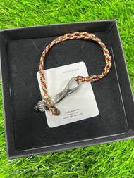 日本North Works D-202-4C 8結硬幣蠟繩手繩 四色蠟繩 銀幣 銀飾