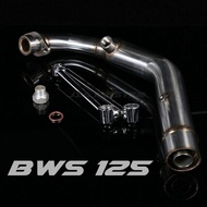 BWS125 BWS 125 motorcycle exhaust performance 304 stainless steel Middle Link pipe bend slip on for 