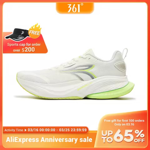 361 Degrees Fierce MAX Men Running Shoes New Mesh Soft Breathable Rebound Shock-absorber Stable Vers