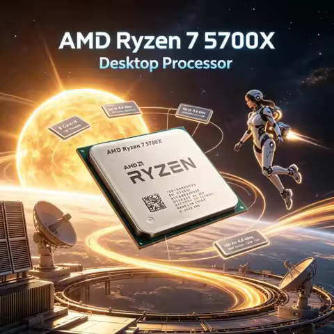 AMD Ryzen 7 5700X Desktop CPU Unlocked 65W 7nm Socket AM4 for Gaming and Multitasking