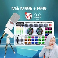 Bonkyo F999+ M996 sound card microphone set, special live broadcast equipment for recording and sing