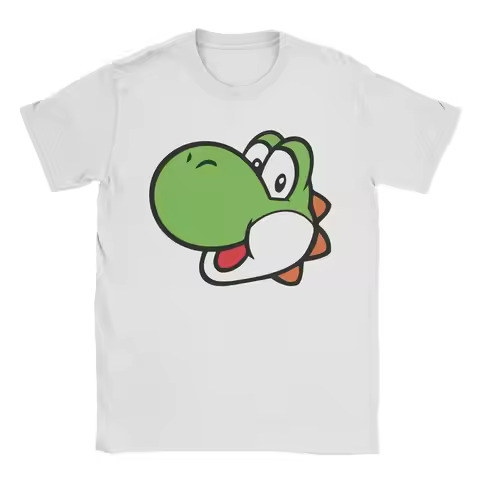 Super Marios Yoshi T-Shirt for Men Unique Cotton Tee Shirt Crewneck Short Sleeve T Shirt 4XL 5XL 6XL