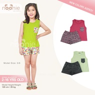 Noonie- Girls Terno (2-16Y) - Cotton Sando Tank & mini Shorts Set - Terno outfit for kids girl - Pam