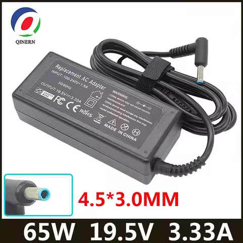 19.5V 3.33A 65W 4.5*3.0mm Laptop Charger Adapter For Hp Envy 17-j010us Pavilion 15-j000 Chromebook 1