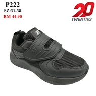 Ready Stock P222 TWENTIES  Black School Shoes Kasut Sekolah Hitam