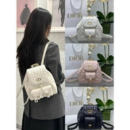 Dior Backpack Rattan Plaid Ladies School Bag Frog Backpack 7L3A
