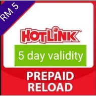 [RM 5]Hotlink Maxis Prepaid Topup Reload (not share a topup)