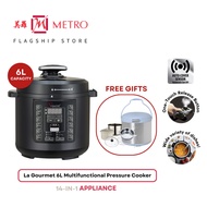 La Gourmet 6L Multifunctional Pressure Cooker with Free 6pcs Accs Set &amp; 4.5L Thermal Cooker (361806 + 362575 + 361356)