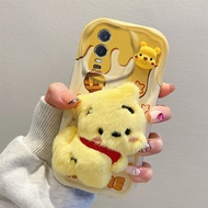 สำหรับ Vivo Y76 5G เคสฝาหลังตุ๊กตาผ้ากำมะหยี่3D กันกระแทก TPU กรอบซิลิโคนอ่อนนุ่ม V2124สำหรับ VivoY7